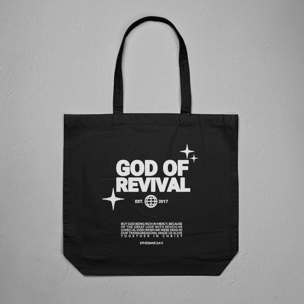 GOD OF REVIVAL Tote Bag by Idle Vanity