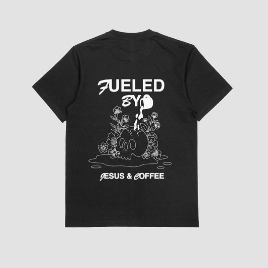 Womens FUELED BY Jesus and Coffee T-Shirt by Idle Vanity