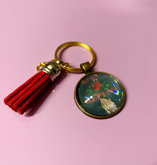 REPENT Dome Glass Keychain by Idle Vanity